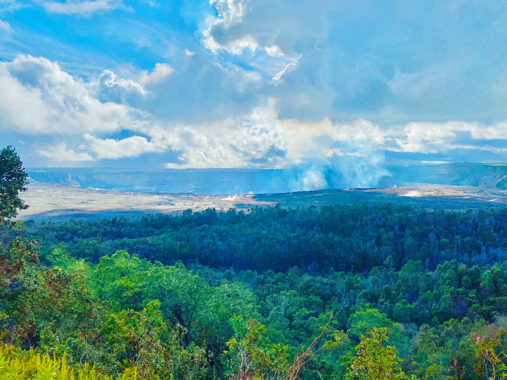 Kilauea crater in Hawaii Volcanoes National Park