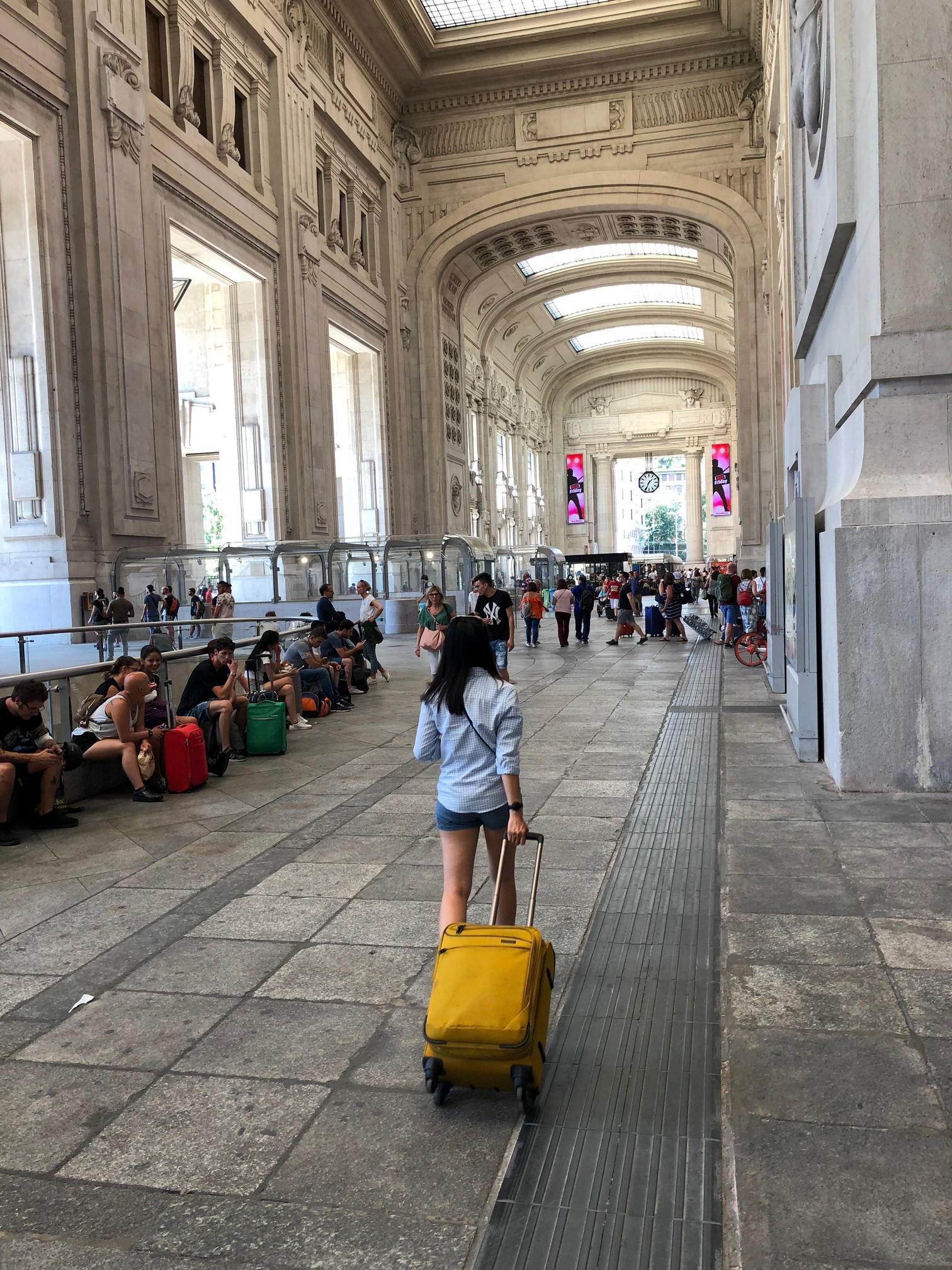 The central station in Milan, Italy
